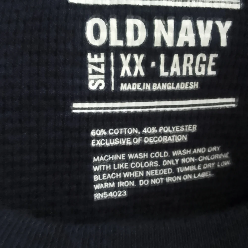 Navy Blue Men's Old Navy Tribeca NYC 93 Thermal Blue Sweater‎ Size XXL